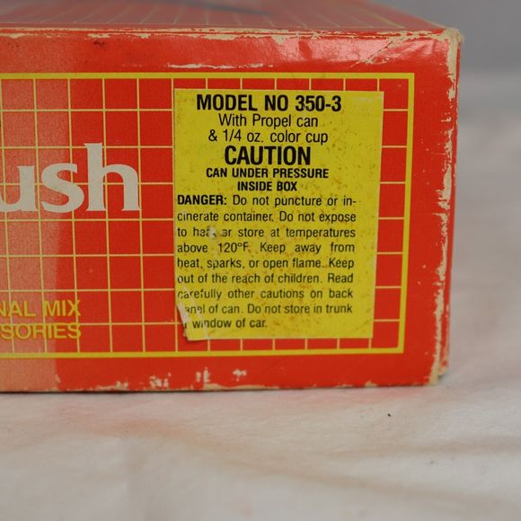 Vintage Badger Air Brush Set Model 350-3 Single Action Air Brush & Accessories - Picture 9 of 12